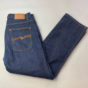 Nudie Jeans Slim Jim Men’s 32* Dark Blue Dry Broken Twill Cotton Italy